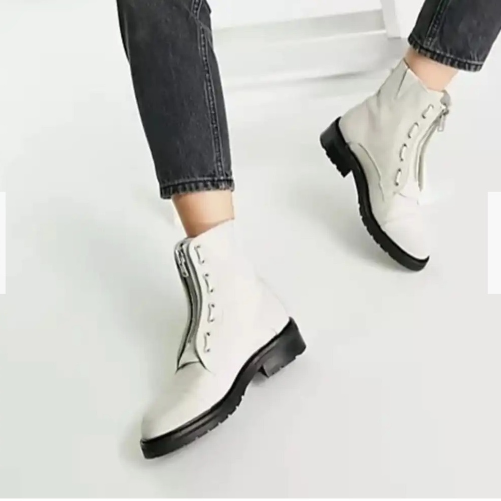 All Saints White Leather Sneakers